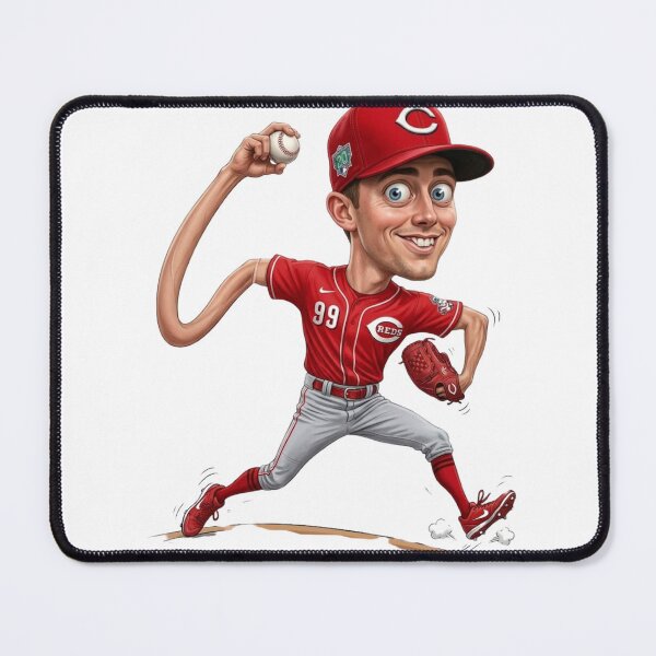 Item preview, Emilio Pagán - Cincinnati Reds Rubber Arm Caricature designed and sold by artsdylan.