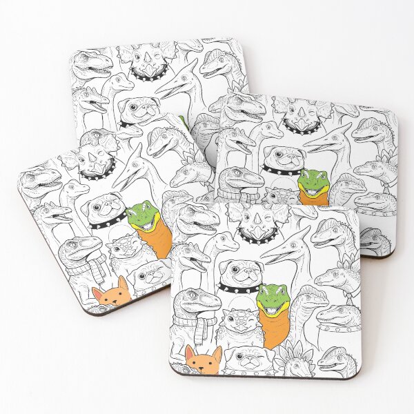 Item preview, Playful Dinosaurs and Pugs Character Collection designed and sold by PholPol1959.