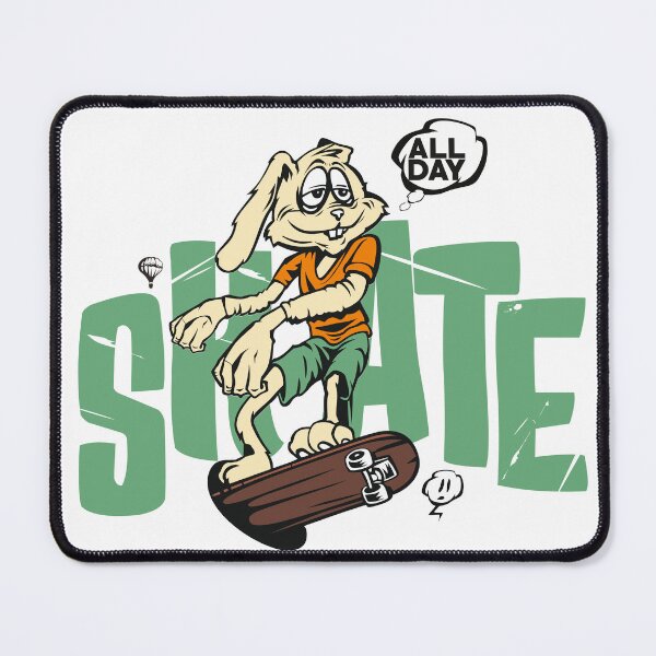 Item preview, Skate All Day Cartoon Skateboard Shirt | Funny Skater Rabbit Tee | Streetwear Skateboarding Graphic | Cool Skater Gift | Urban Skate Style designed and sold by amareshdas008.
