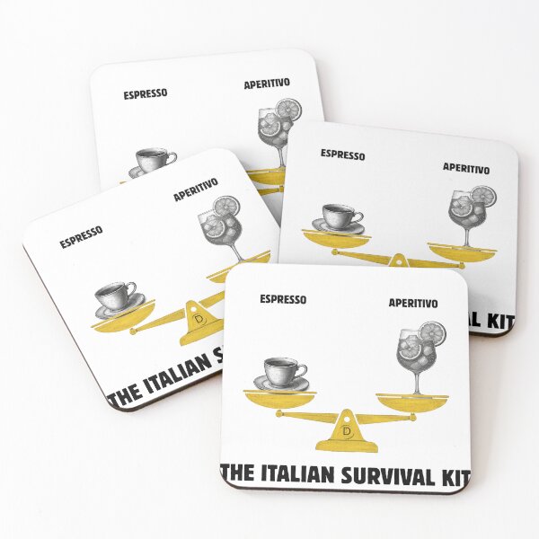 Item preview, Funny Italian Survival Kit - Espresso vs Aperitivo Spritz designed and sold by TheItaliandilemma.