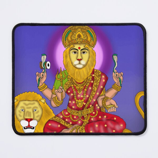 Item preview, Divine Narsimhi Devi Illustration – Sacred Hindu Shakti Art designed and sold by Harshit_Digital_Arts.