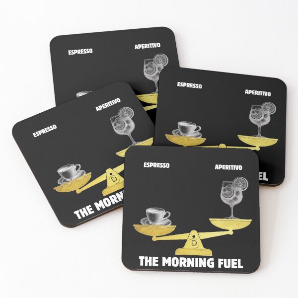 Item preview, The Morning Fuel - Funny Italian Espresso Coffee Lover Black Version designed and sold by TheItaliandilemma.