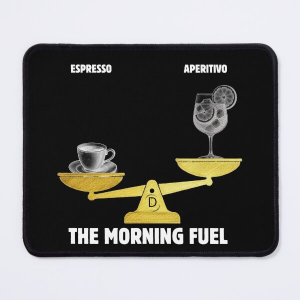 Item preview, The Morning Fuel - Funny Italian Espresso Coffee Lover Black Version designed and sold by TheItaliandilemma.