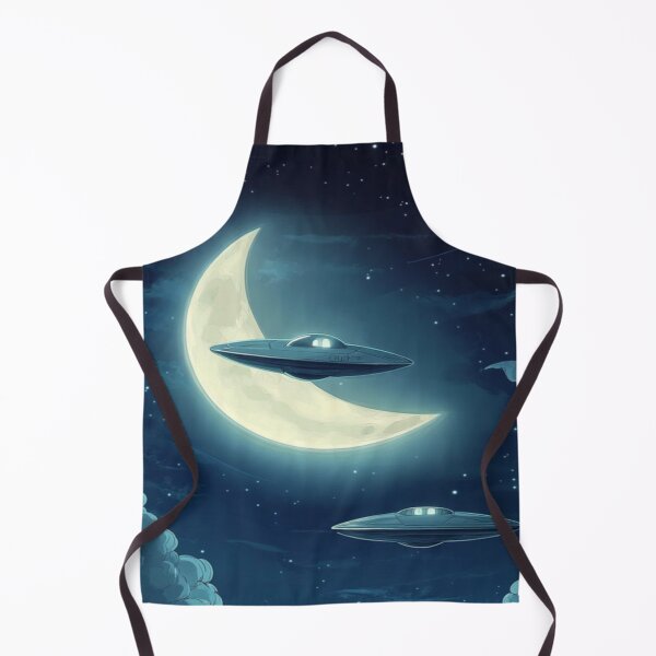 Item preview, Bright Moonlight and ufo drawing designed and sold by NivyasArtistry.
