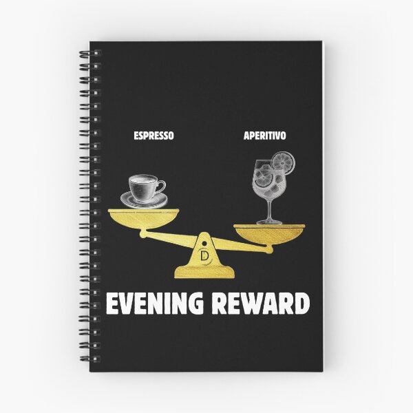 Item preview, Evening Reward - Funny Italian Aperitivo Spritz Cocktail Black Version designed and sold by TheItaliandilemma.