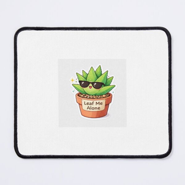 Item preview, Leaf Me Alone – Funny Succulent Sticker with Sunglasses | Sassy Plant Humor designed and sold by SparkVault.
