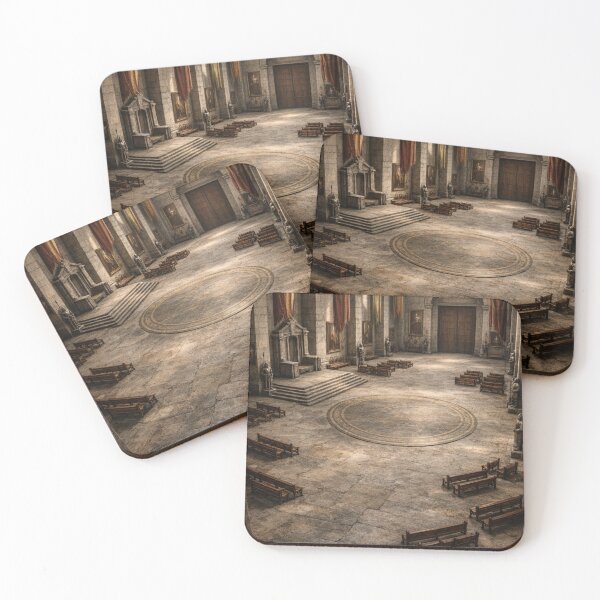Item preview, Grand Royal Throne Room Wall Art | Medieval Fantasy Palace Interior, Castle Court Hall Decor Print designed and sold by Element Horizon Studio.