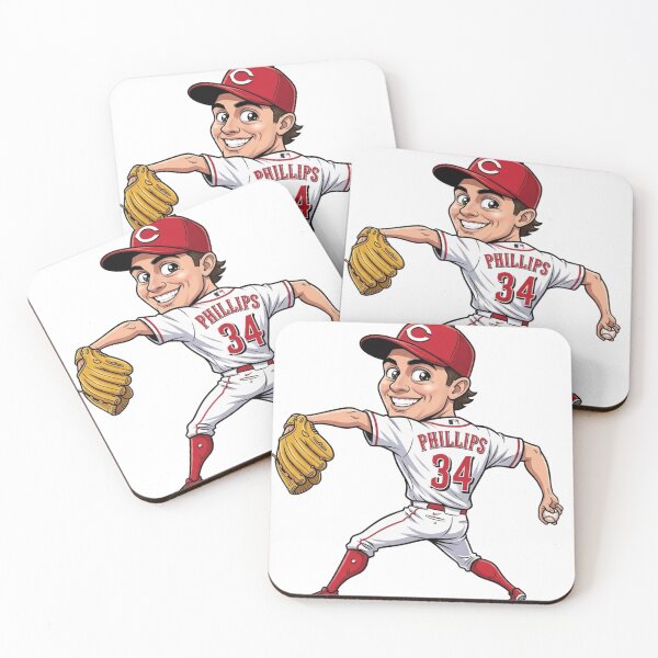 Item preview, Connor Phillips Cincinnati Reds Retro Baseball Caricature Art designed and sold by artsdylan.
