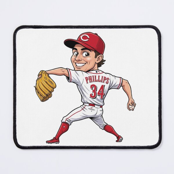 Item preview, Connor Phillips Cincinnati Reds Retro Baseball Caricature Art designed and sold by artsdylan.