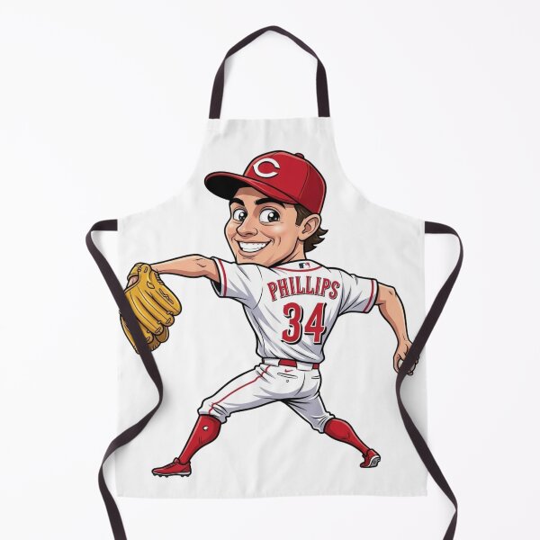 Item preview, Connor Phillips Cincinnati Reds Retro Baseball Caricature Art designed and sold by artsdylan.