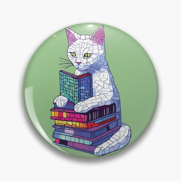 Item preview, cat mosaic reading designed and sold by designmari.