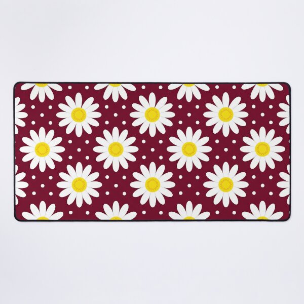 Item preview, Daisy Polka Dot Spring Pattern on Burgundy designed and sold by Jedillm .