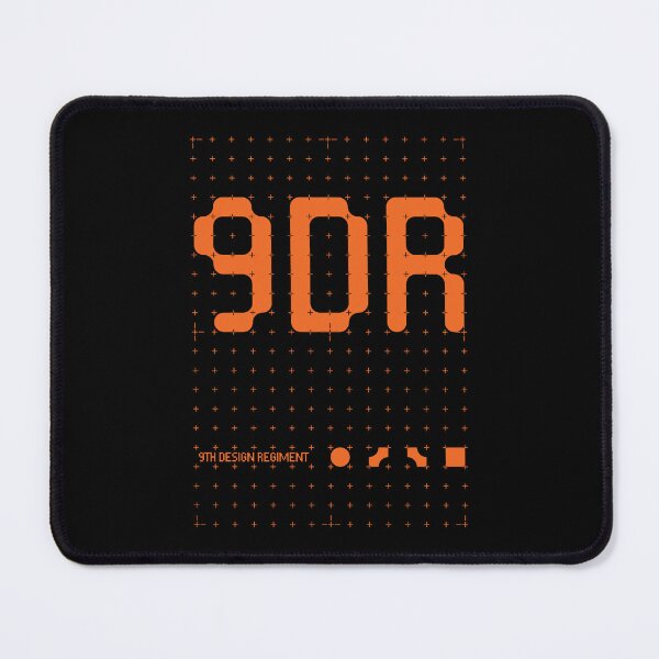 Item preview, 9TH DESIGN REGIMENT Neon Grid Logo Poster - Orange designed and sold by 9thDesignRgmt.