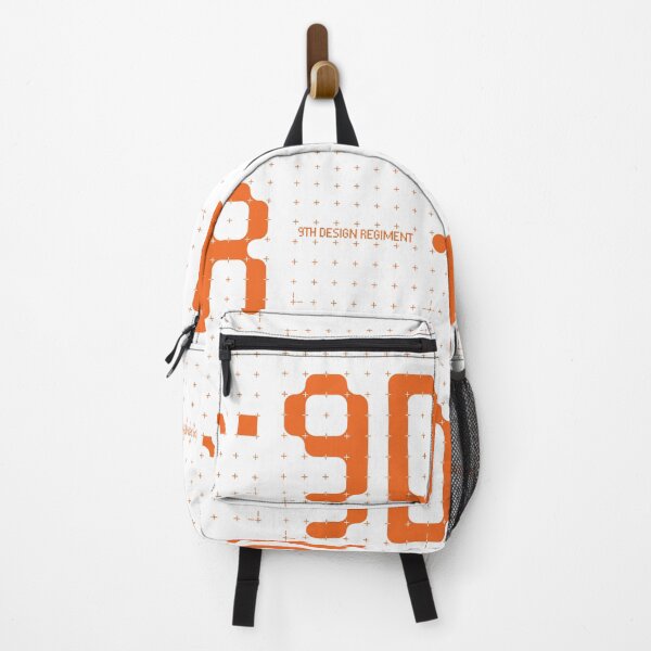 Item preview, 9TH DESIGN REGIMENT Neon Grid Logo Poster - Orange designed and sold by 9thDesignRgmt.
