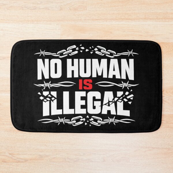 Item preview, No Human Is Illegal | Anti Ice Bold Protest Typography designed and sold by Zuriel Hargrove.