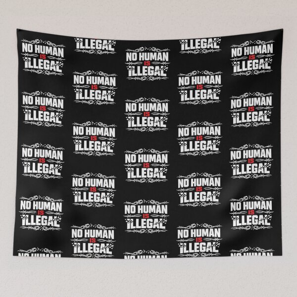Item preview, No Human Is Illegal | Anti Ice Bold Protest Typography designed and sold by Zuriel Hargrove.
