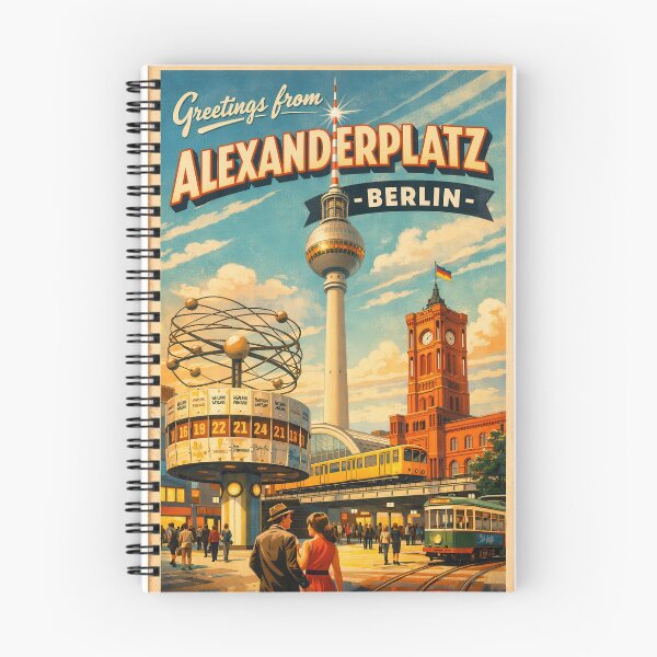 Item preview, Greetings from Alexanderplatz – Berlin Vintage Travel Poster designed and sold by Earth Celebration Designs.