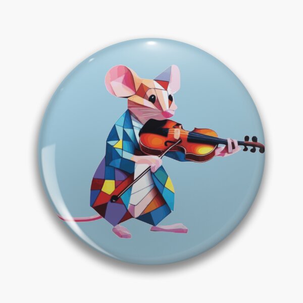 Item preview, mosaic violinist mouse geometric designed and sold by designmari.