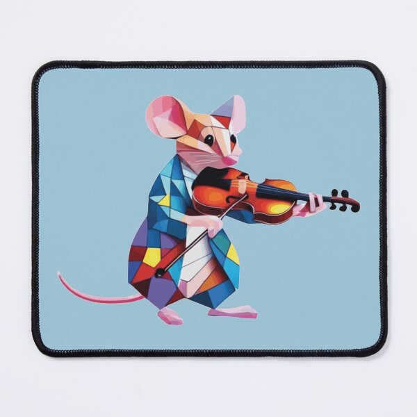 Item preview, mosaic violinist mouse geometric designed and sold by designmari.