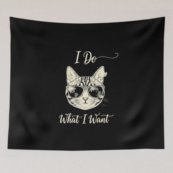 Item preview, Retro I Do What I Want Cat With Sunglasses designed and sold by PopStars1993.