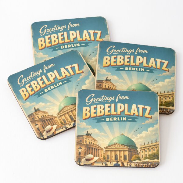 Item preview, Greetings from Bebelplatz – Berlin Vintage Travel Poster designed and sold by Earth Celebration Designs.