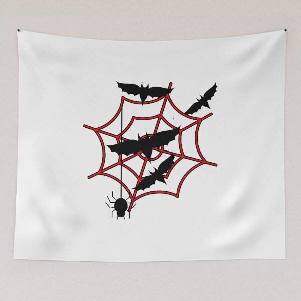 Item preview, Bartman Spider Web Art – Spooky Red Halloween Web Design designed and sold by Prabhath2001.