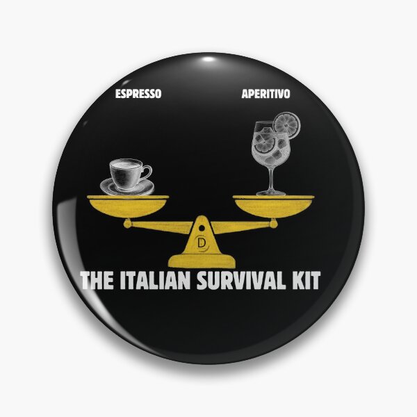 Item preview, Funny Italian Survival Kit - Espresso vs Aperitivo Spritz Black Version designed and sold by TheItaliandilemma.