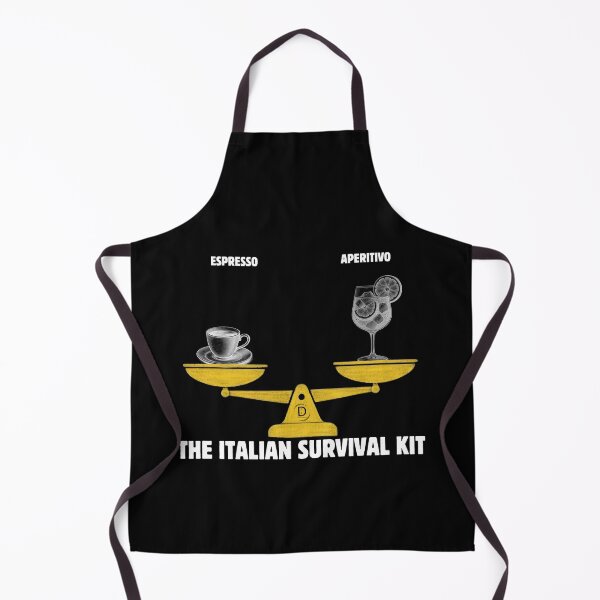 Item preview, Funny Italian Survival Kit - Espresso vs Aperitivo Spritz Black Version designed and sold by TheItaliandilemma.