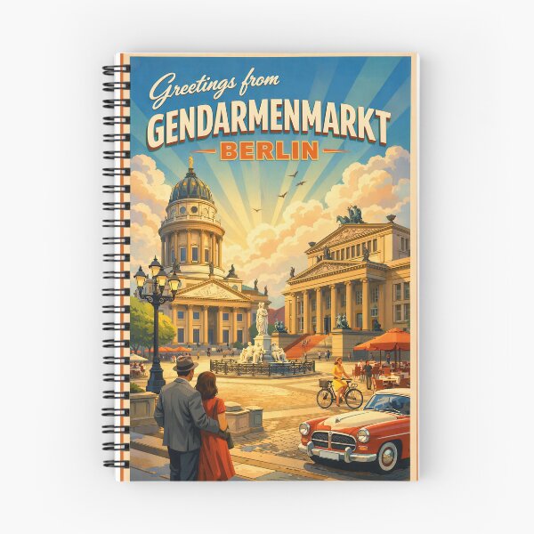 Item preview, Greetings from Gendarmenmarkt – Berlin Vintage Travel Poster designed and sold by Earth Celebration Designs.