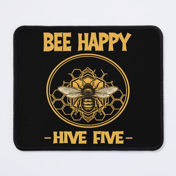 Item preview, Bee Happy Hive Five  Funny Bee Pun Honeycomb Beekeeper Save the Bees Food Production Flowers Fruits  designed and sold by Jt41.