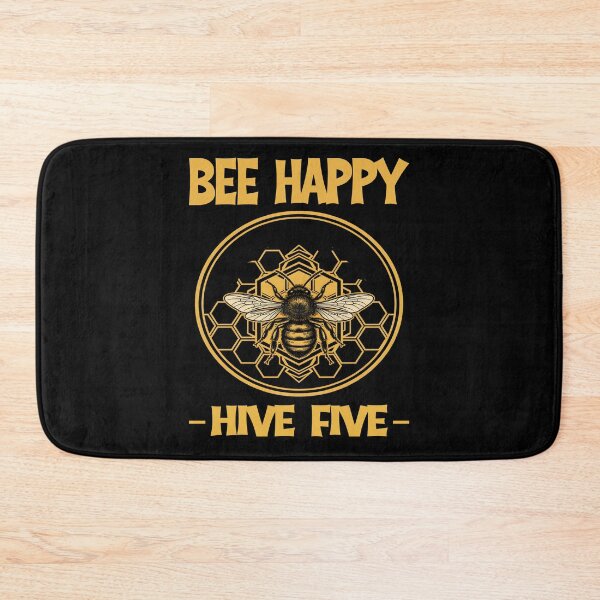 Item preview, Bee Happy Hive Five  Funny Bee Pun Honeycomb Beekeeper Save the Bees Food Production Flowers Fruits  designed and sold by Jt41.