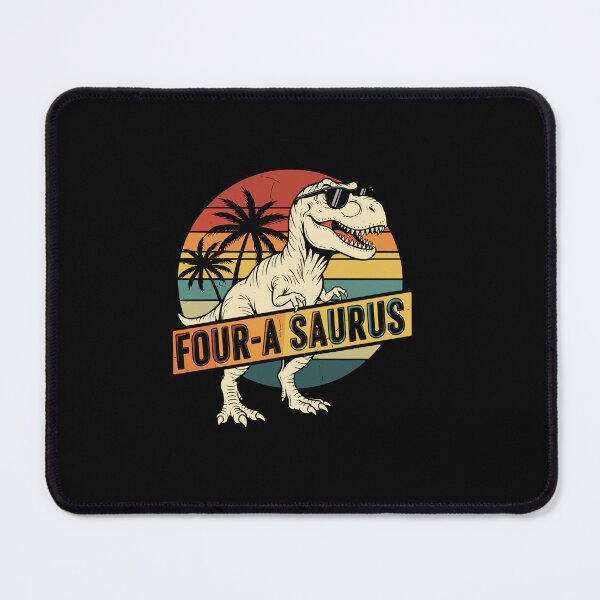 Item preview, Four a Saurus Birthday T Rex 4 Year Old Dino 4th Dinosaur designed and sold by PopStars1993.
