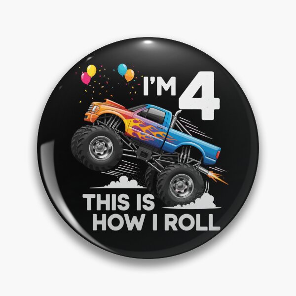 Item preview, 4 Year Old 4th Birthday Boy Monster Truck Car designed and sold by PopStars1993.