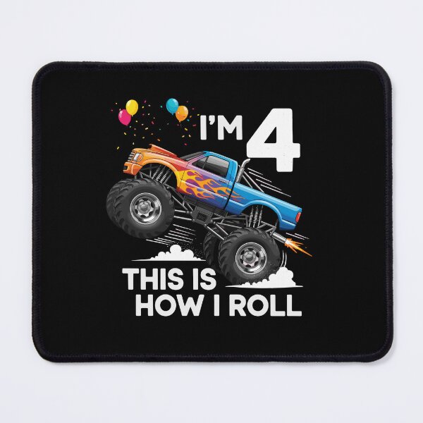 Item preview, 4 Year Old 4th Birthday Boy Monster Truck Car designed and sold by PopStars1993.