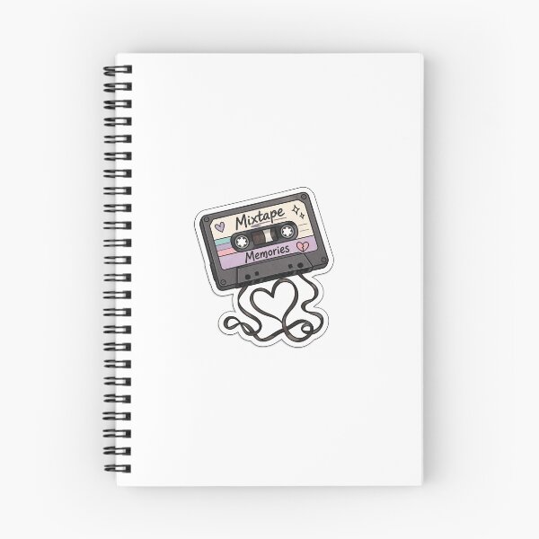 Item preview, Mixtape classic, cassette "Mixtape Memories" unwinding into heart, 90s emo revival --ar 1:1 designed and sold by SparkVault.