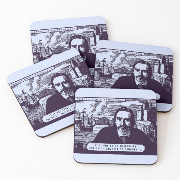 Item preview, Robert Louis Stevenson quote: It is one thing to mortify curiosity, another to conquer it; designed and sold by artbleed.