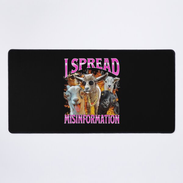 Item preview, I Spread Misinformation Funny Goat Meme Vintage Style designed and sold by tadmercado.