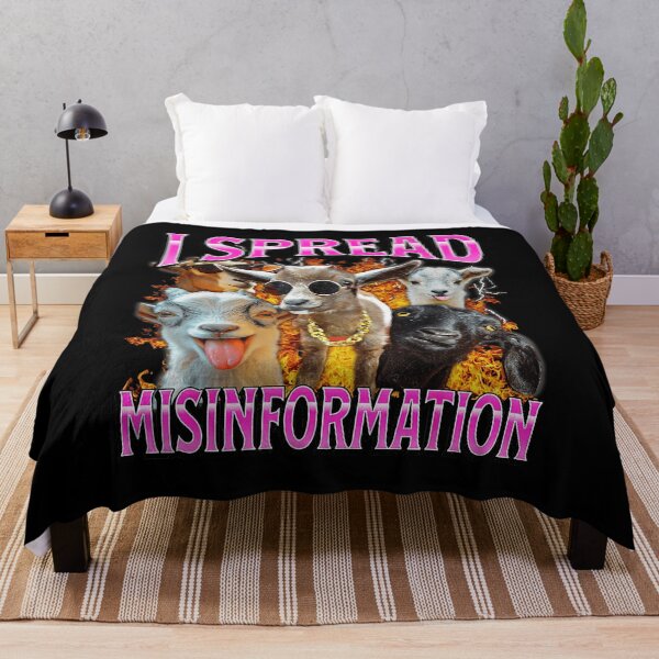 Item preview, I Spread Misinformation Funny Goat Meme Vintage Style designed and sold by tadmercado.