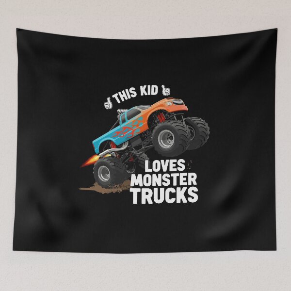 Item preview, This Kid Loves Monster Trucks Boys and Girls designed and sold by PopStars1993.