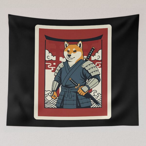 Item preview, Shiba Samurai Dog Warrior Japanese  designed and sold by JordynLadukeg65.