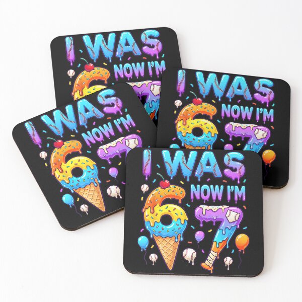 Item preview, I Was 6 Now I’m 7 Birthday Baseball Fun  designed and sold by miaa-artistshop.