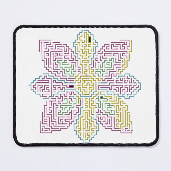 Item preview, Radiant Six‑Petal Geometric Maze Bloom designed and sold by Mindful56.