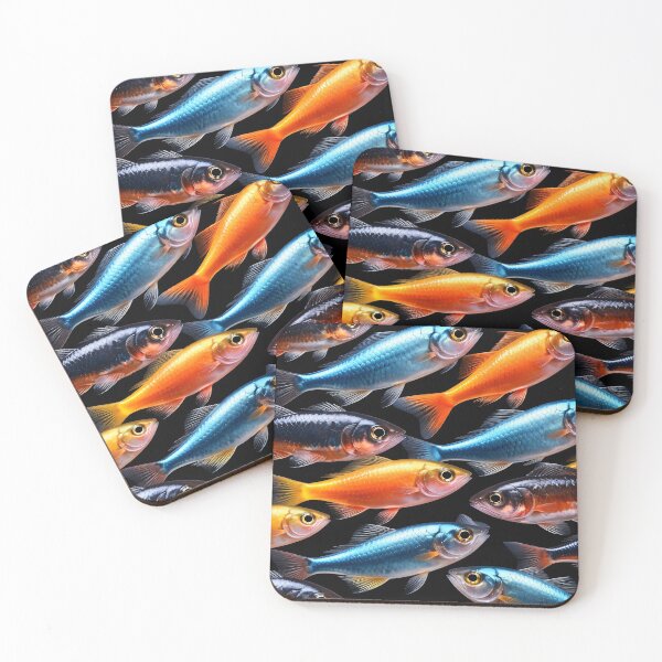 Item preview, Colorful Tropical Fish Pattern – Vibrant Aquarium Animal Art Print designed and sold by Kaleidoscope Print.