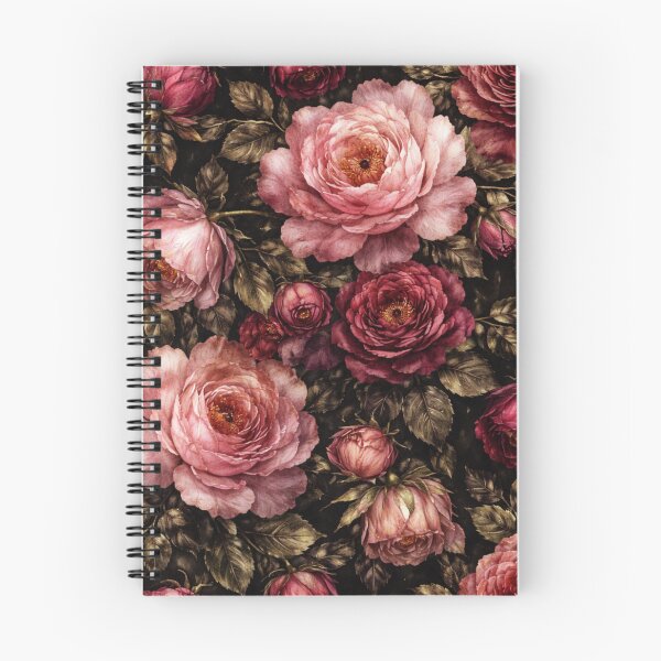 Item preview, Dark Floral Rose Pattern designed and sold by Velvet Botanica Atelier.