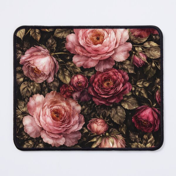 Item preview, Dark Floral Rose Pattern designed and sold by Velvet Botanica Atelier.