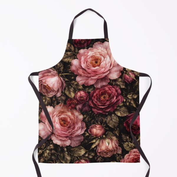 Item preview, Dark Floral Rose Pattern designed and sold by Velvet Botanica Atelier.