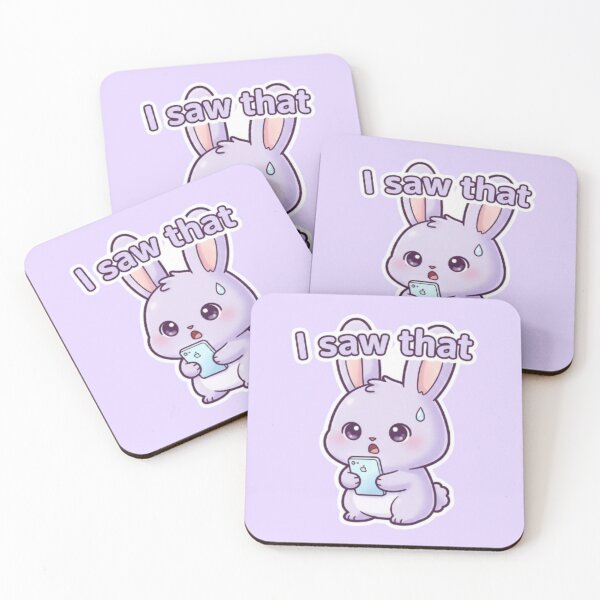 Item preview, I Saw That Kawaii Bunny – Cute Funny Pastel Aesthetic Design designed and sold by DesignNovaCo.