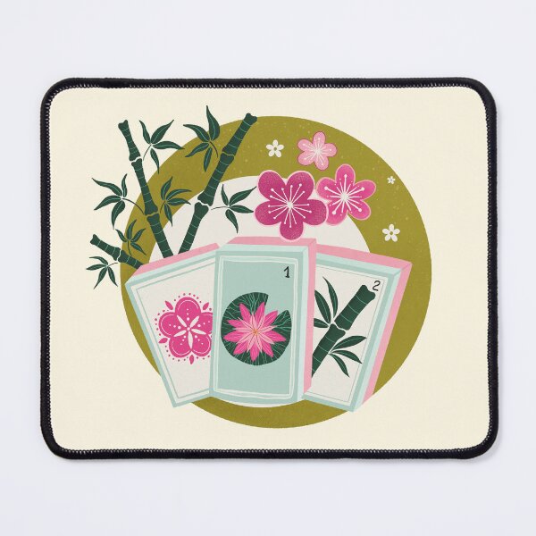 Item preview, Mahjong Garden - retro bubble badge designed and sold by Home Cyn Home.