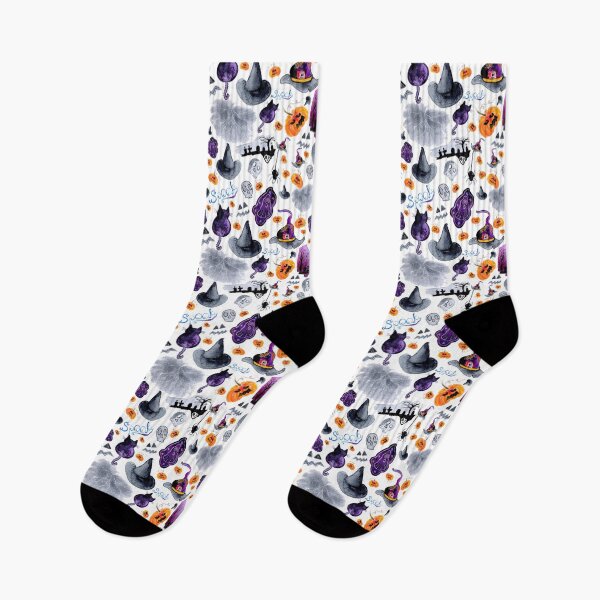 Item preview, Hand-Painted Watercolor Halloween Spooky Pattern designed and sold by Negin Mf Designs.