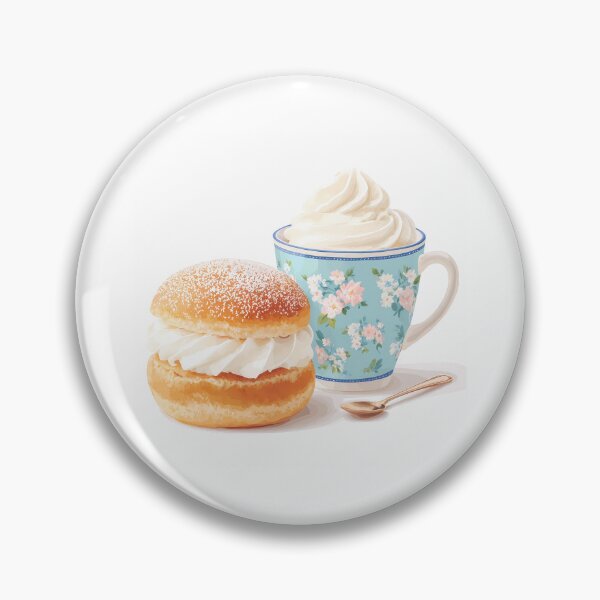 Item preview, Semla and Coffee Cute French Café Dessert Art designed and sold by BobaBunny76.